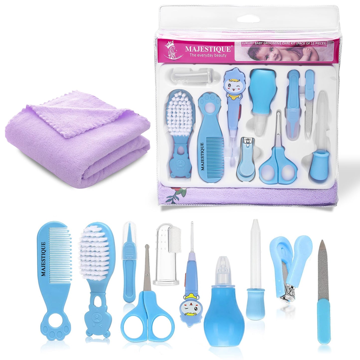 LUXURY BABY CARE KIT (PACK OF 11) CMB539_BLUE