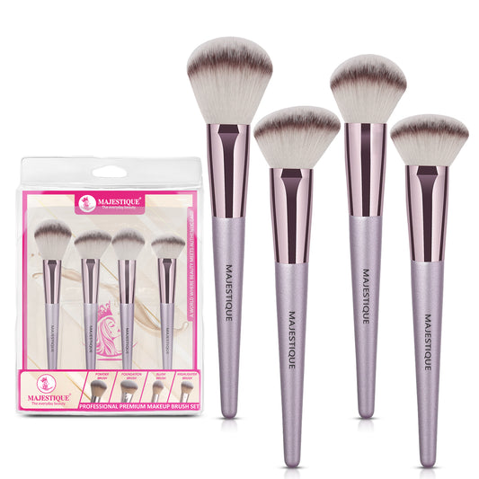 PROFESSIONAL PREMIUM MAKEUP BRUSH SET (4 PCS) Rose Gold FC126