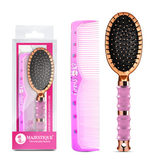 PREMIUM OVAL HAIR BRUSH WITH COMB (2 PC) HR181