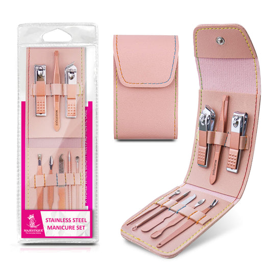 STAINLESS STEEL MANICURE SET (PACK OF 8) Multicolor FN338