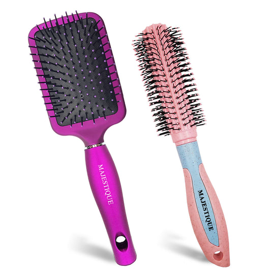 PADDLE AND ROUND HAIR BRUSH COMBO (2 PC) HR168