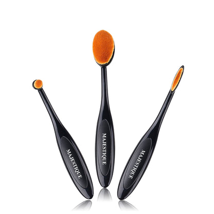 Majestique Supple Ovel Makeup Brushes for Blending, Blush and Eye Shadow Brush - 3Pcs-CMB513