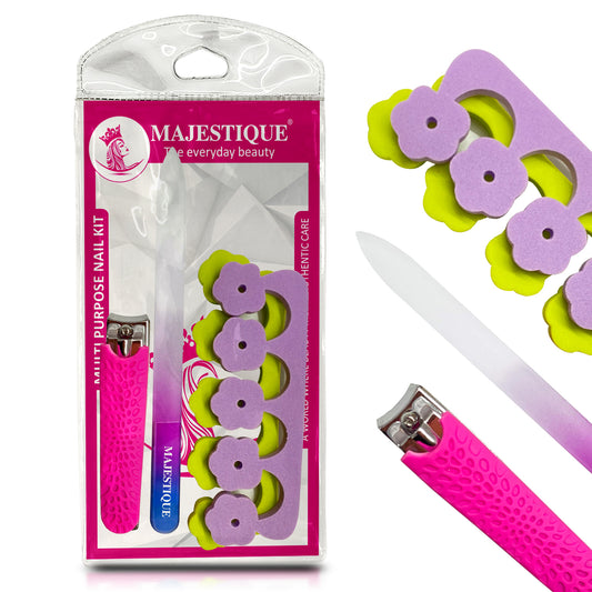 Majestique Multi Purpose Nail Kit  - Multicolor-CMB543