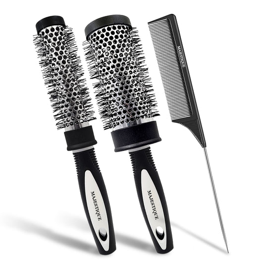 BLOW HAIR ROLER BRUSH & TAILCOMB (3PCS) HR174