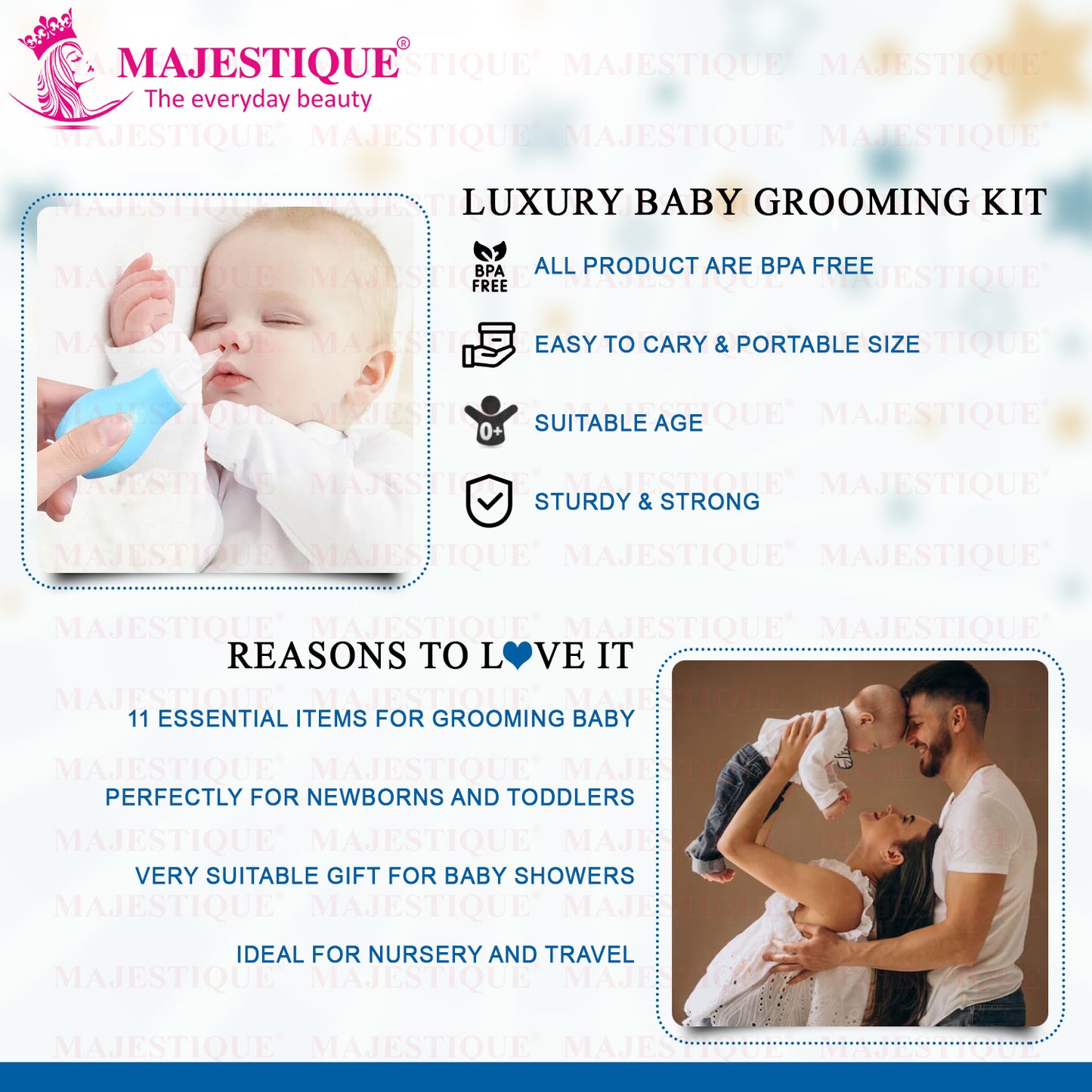 LUXURY BABY CARE KIT (PACK OF 11) CMB539_BLUE