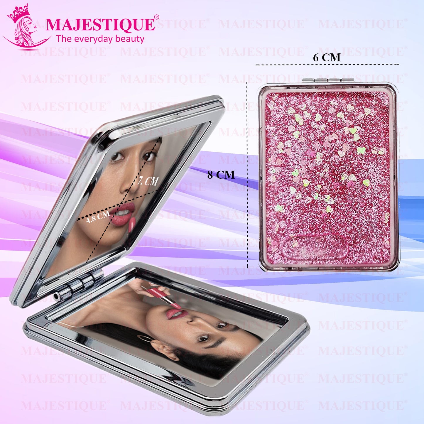 GLITTER Magnifying Compact Cosmetic Mirror FC25