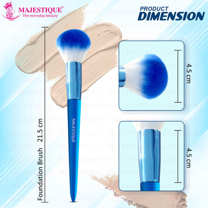 Majestique Ocean Blue Foundation Brush, for Face Makeup  1Pc/Blue FC124