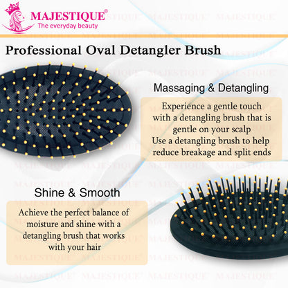 OVEL ROYAL BLACK CUSHION BRUSH HR153