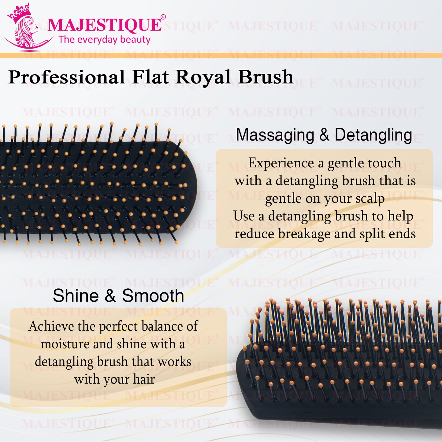 FLAT ROYAL TIP BLACK VENT BRUSH HR155