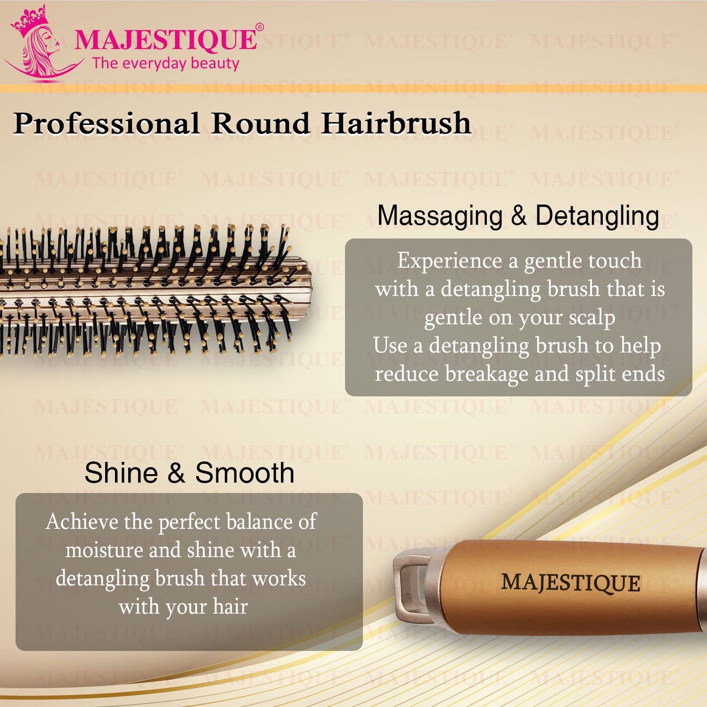 GOLDEN Round Hair Brush HR103