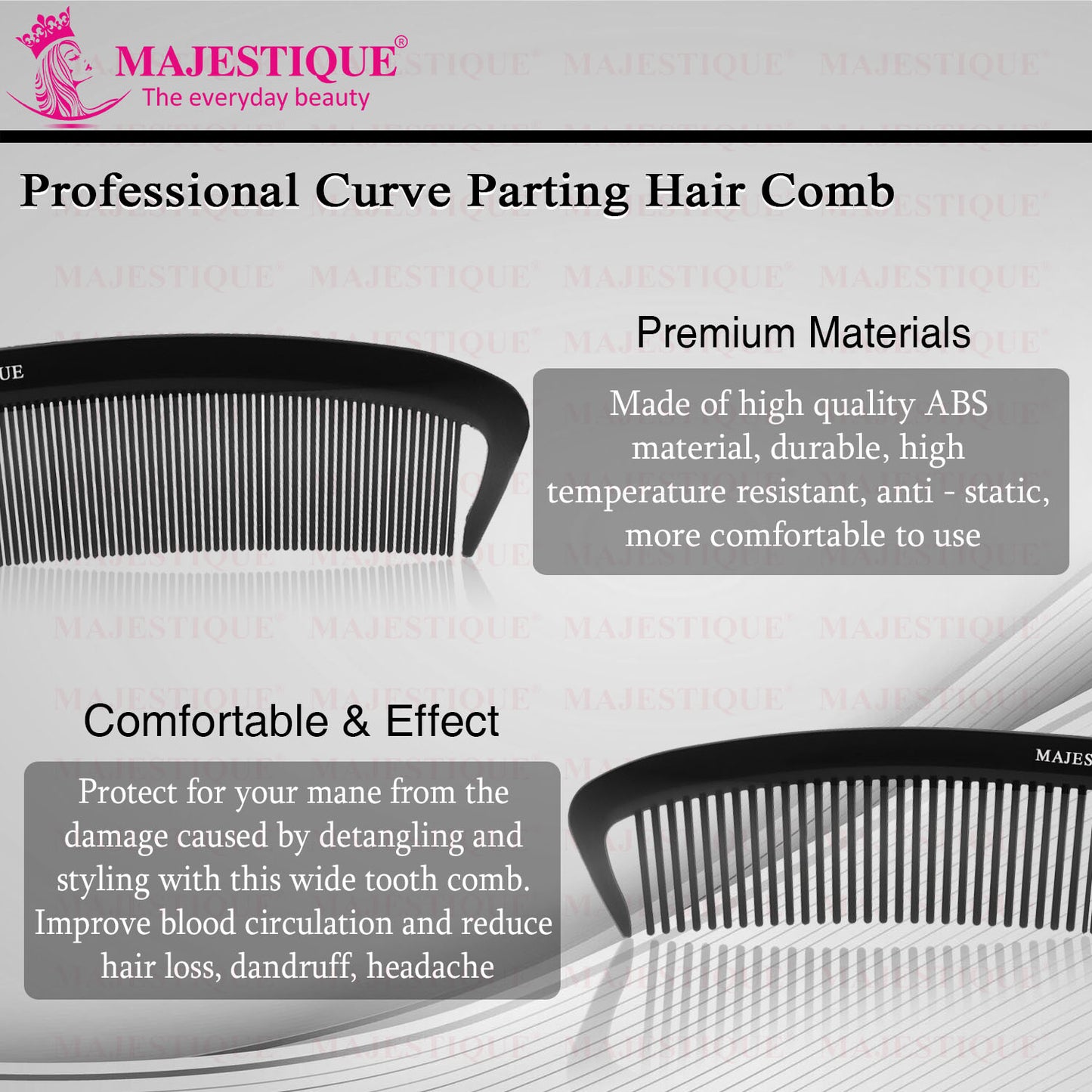 CURVE PARTING HAIR COMB HR121