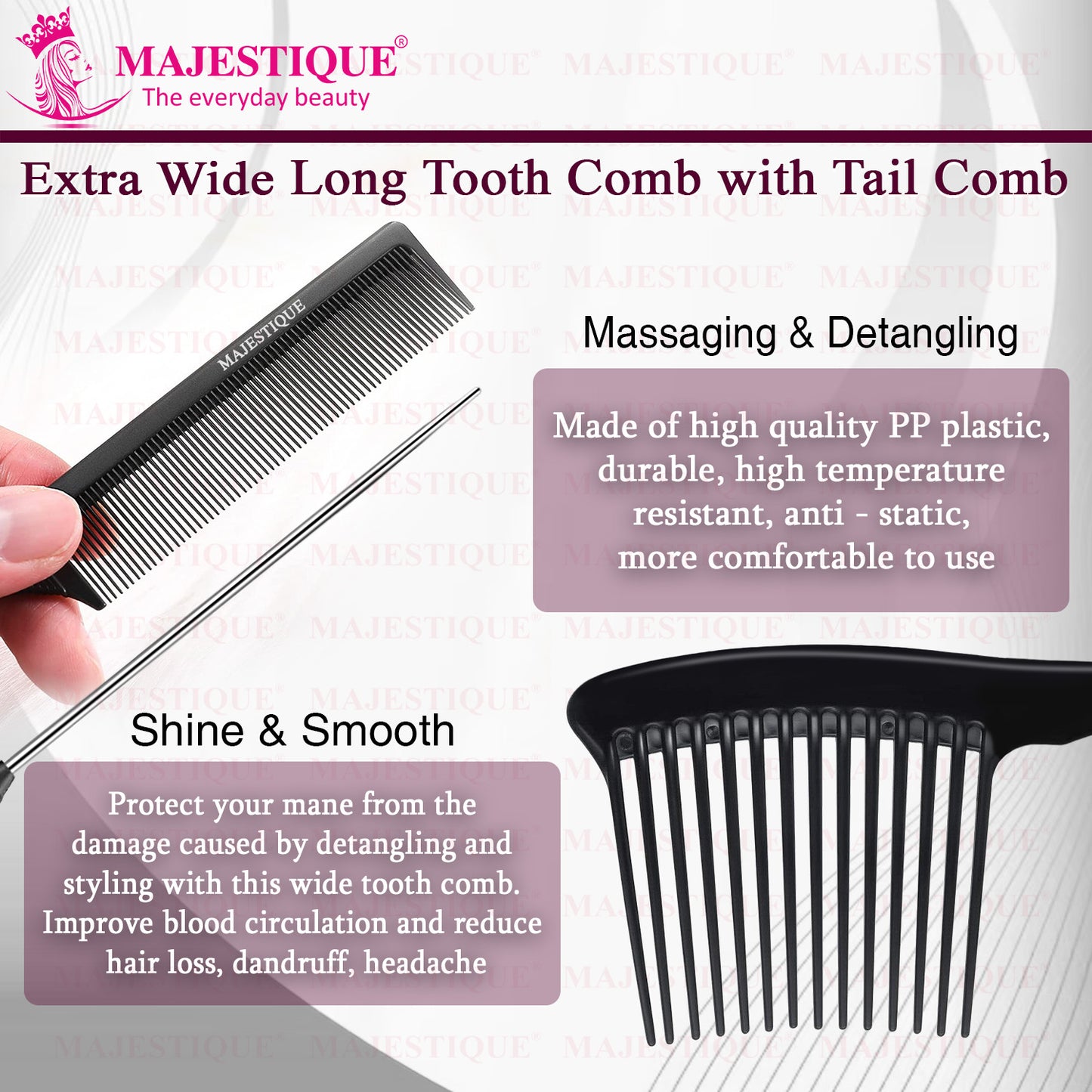 EXTRA WIDE COMB AND GROOM TAIL COMB (2 PC) HR165