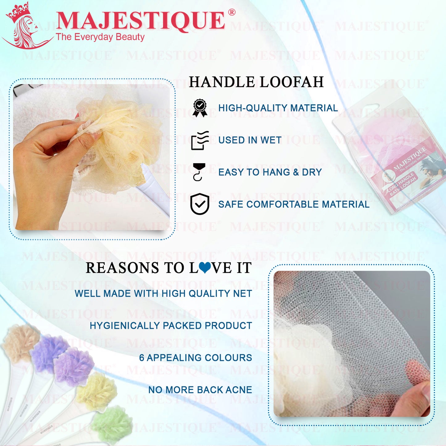 LONG HANDLE LOOFAH BA205