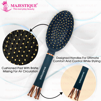 OVEL ROYAL BLACK CUSHION BRUSH HR153