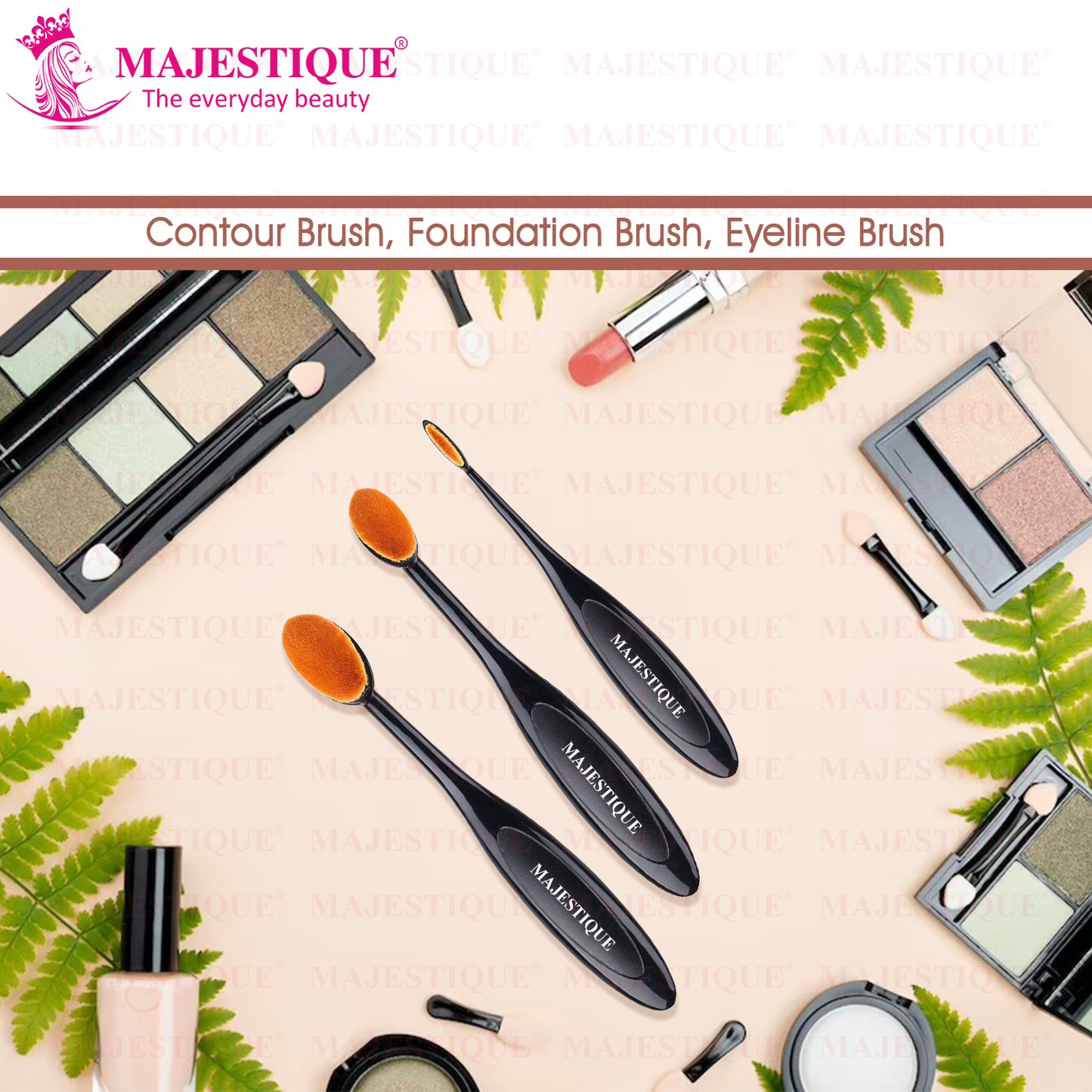 Majestique Makeup Brush Set Concealer, Blush and Eye Brow Brush for Women and Girls-CMB514