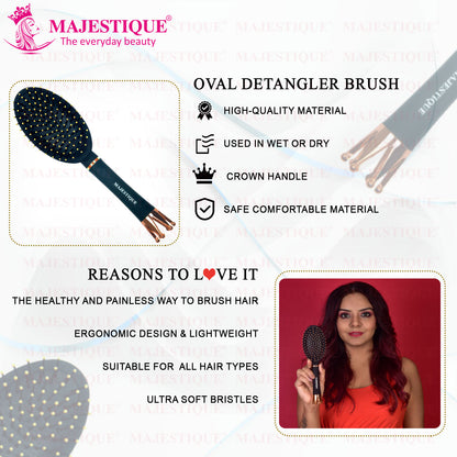 OVEL ROYAL BLACK CUSHION BRUSH HR153