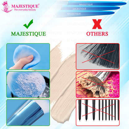 Majestique Ocean Blue Foundation Brush, for Face Makeup  1Pc/Blue FC124