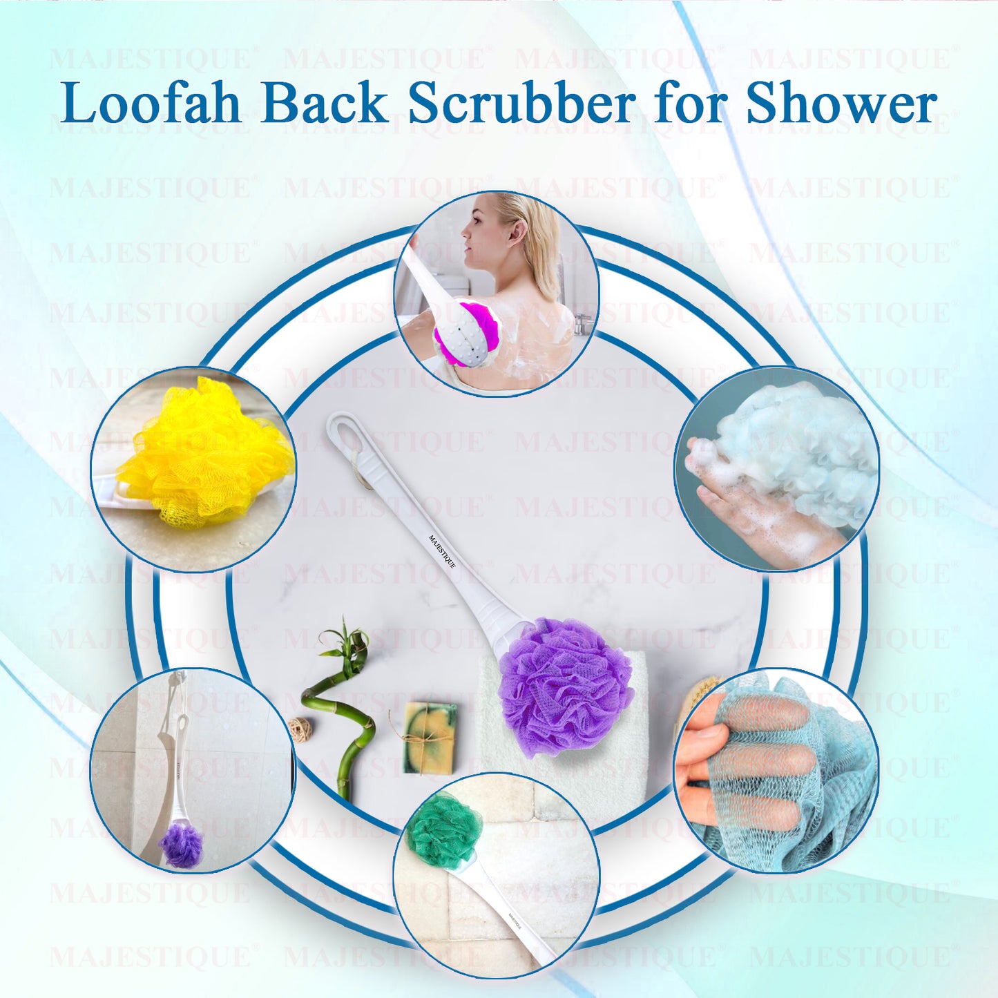 LONG HANDLE LOOFAH BA205