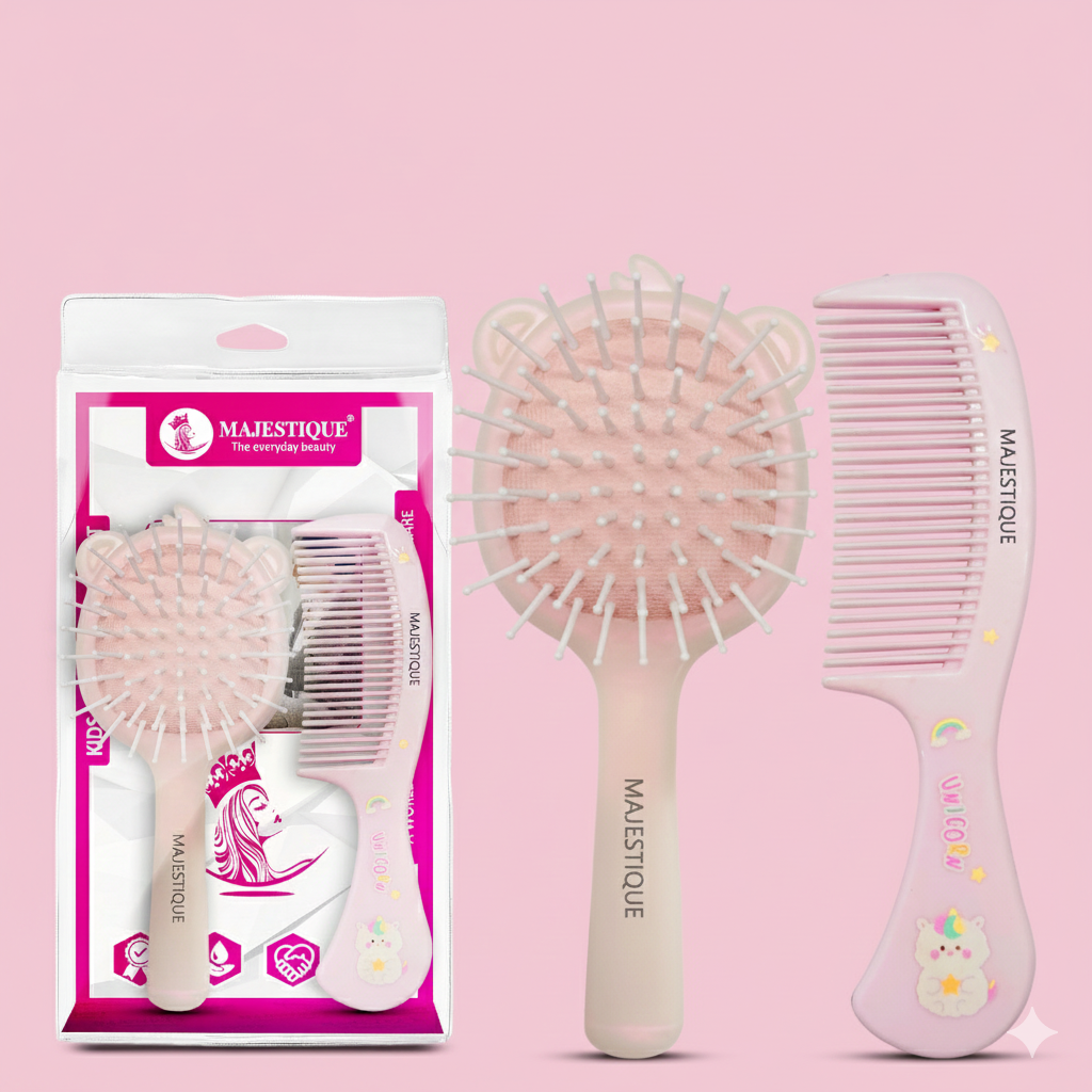 Kids Hair Grooming Set (2 Pc) Multicolor Hr178