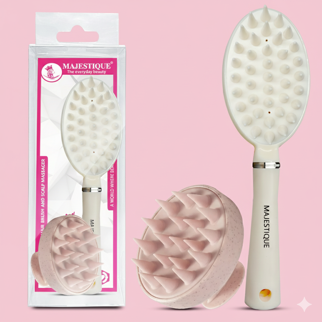Cleansing Hair Brush & Scalp Massager (Pack of 2) BA216