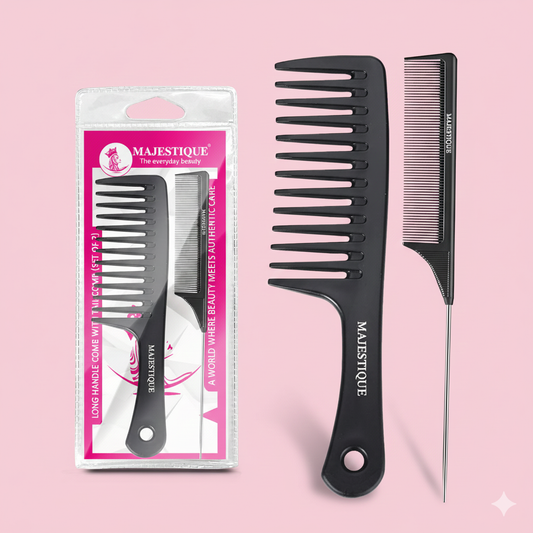 Long Handle Comb With Tail Comb (2 Pc) Hr164