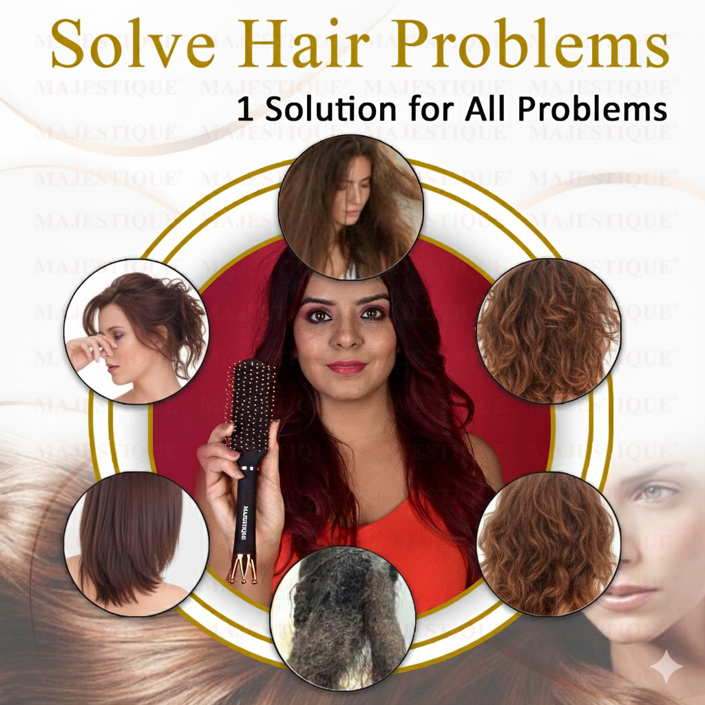 Flat Royal Black Vent Brush Hr154