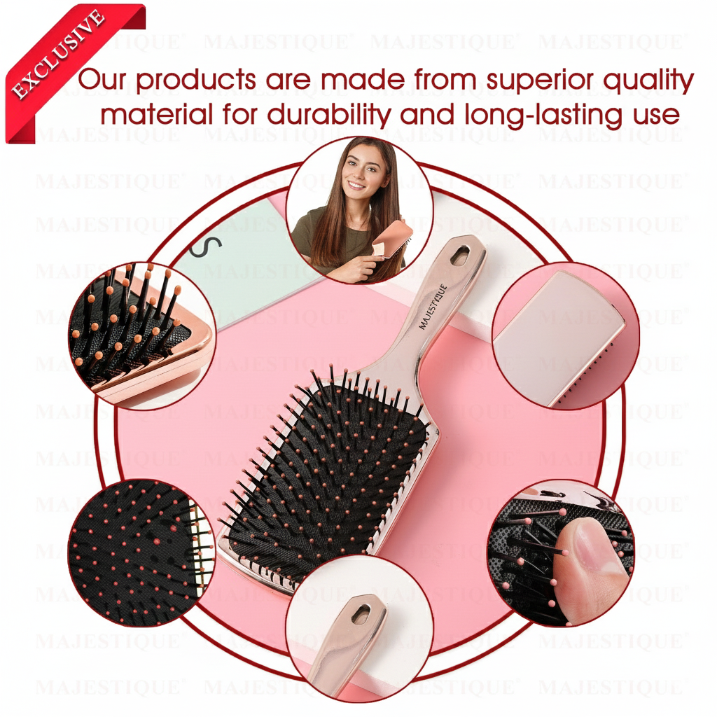 Chrome Plated Copper Paddle Hair Brush HR179