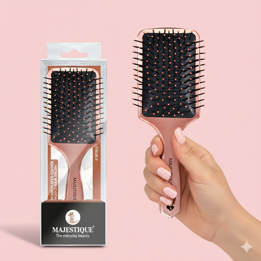 Chrome Plated Copper Paddle Hair Brush HR179