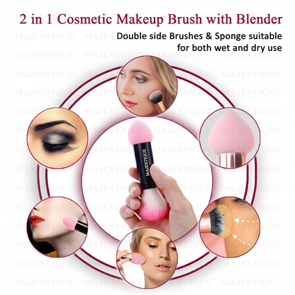 2-in-1 Brush & Sponge Makeup Applicator (FC77)