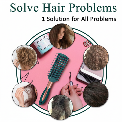 Vented Green Velvet Hair Brush  Hr146