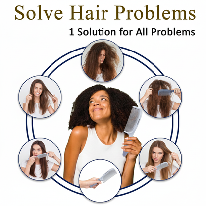 Medium Tooth Comb With Handle Color May Vary Hr159