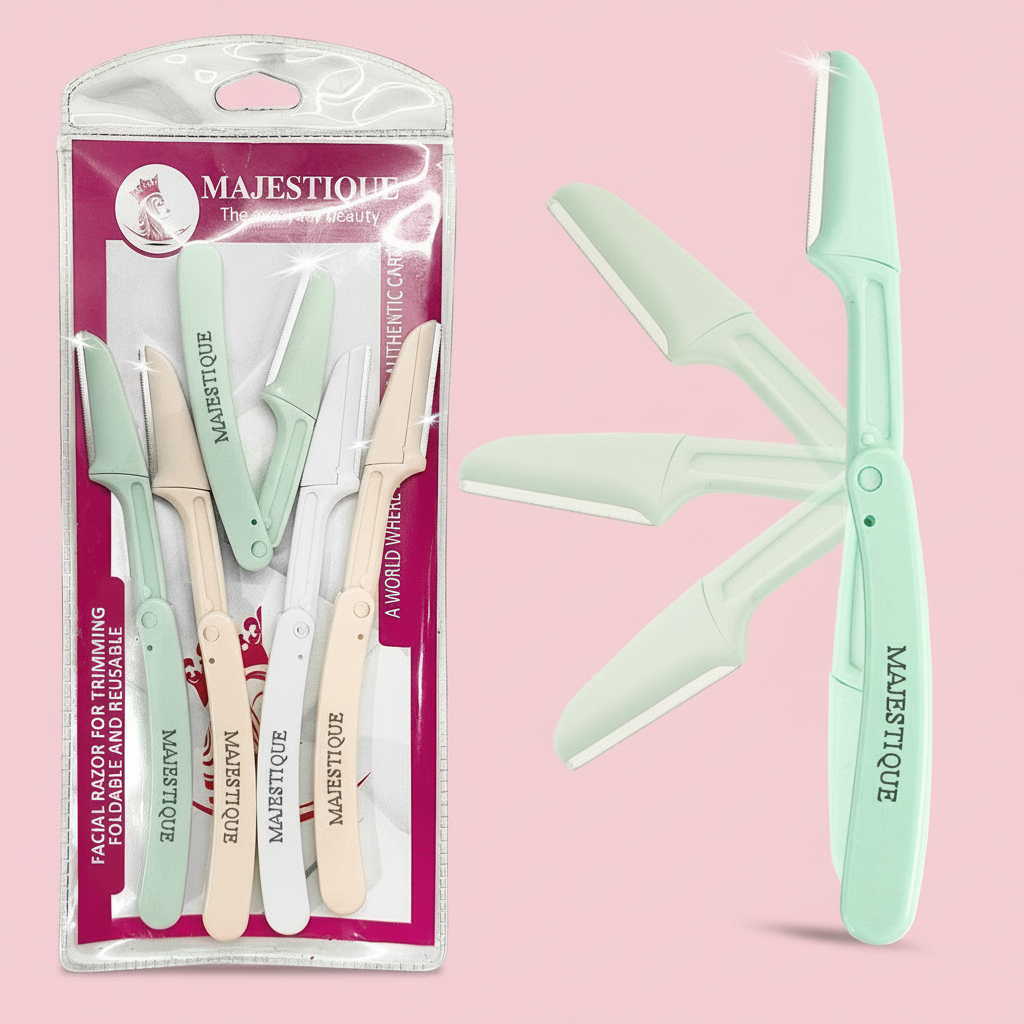 FOLDABLE AND REUSABLE FACIAL RAZOR Multicolor FC98