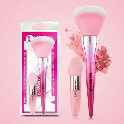 MAKEUP FOUNDATION BRUSH & MUSHROOM BLENDER (PACK OF 2) Multicolor CMB548