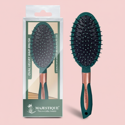 Ovel Green Velvet Cushion Brush Hr150