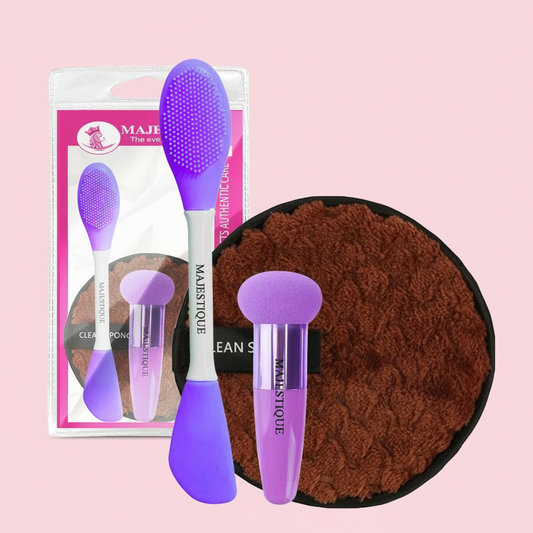 FACE CLEANSER & FACE SPONGE SET (PACK OF 3) CMB547