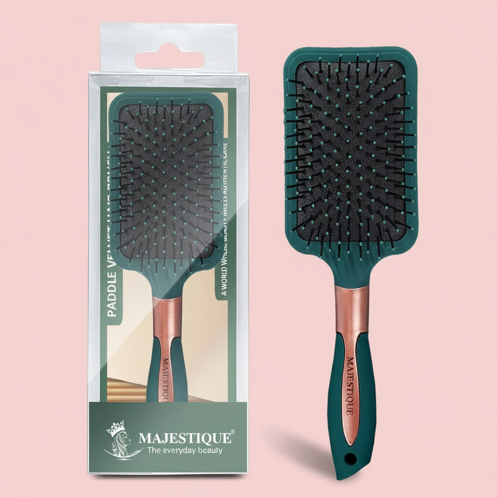 Paddle Green Velvet Paddle Brush Hr148