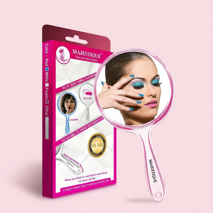 DUAL SIDE LARGE HANDHELD MIRROR Multicolor FC95