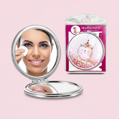 ROUND GLITTER Compact Mirror Multicolor-FC86