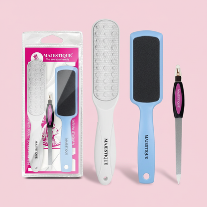 PREMIUM LARGE FOOT SCRUBBER &NAIL FILER (PACK OF 3) FN342