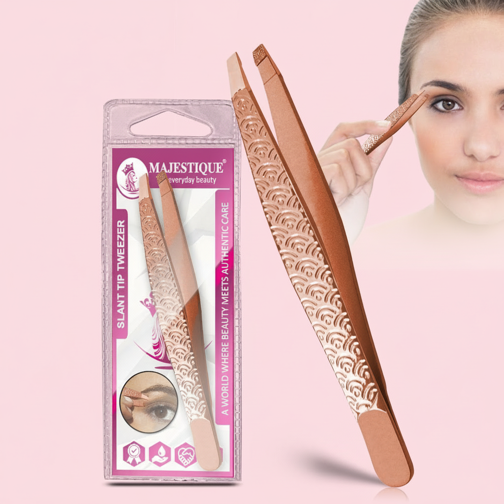 EMBOSSED SLANT TIP TWEEZER FC103