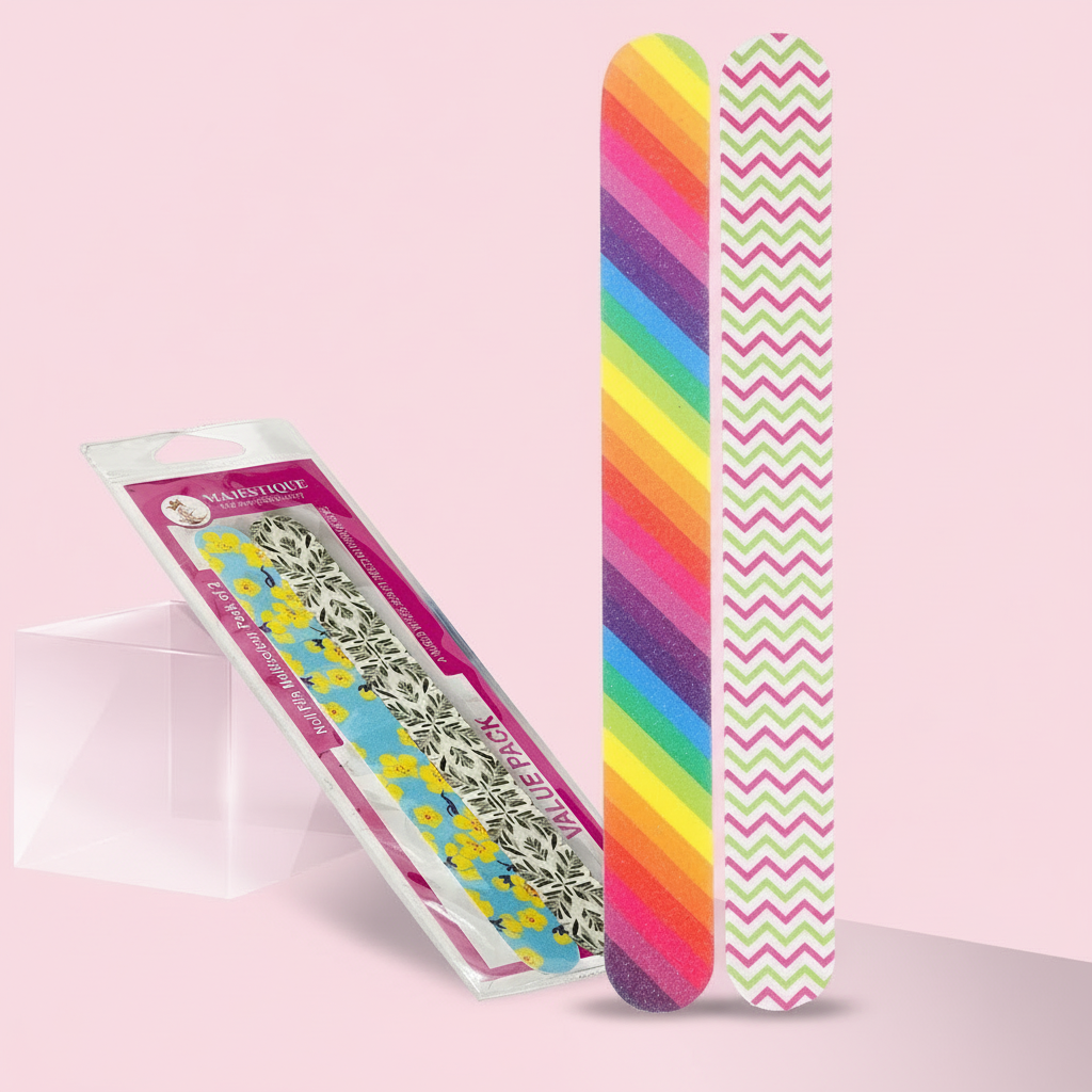 NAIL FILER MULTICOLOUR (PACK OF 2) Color May Vary FN324