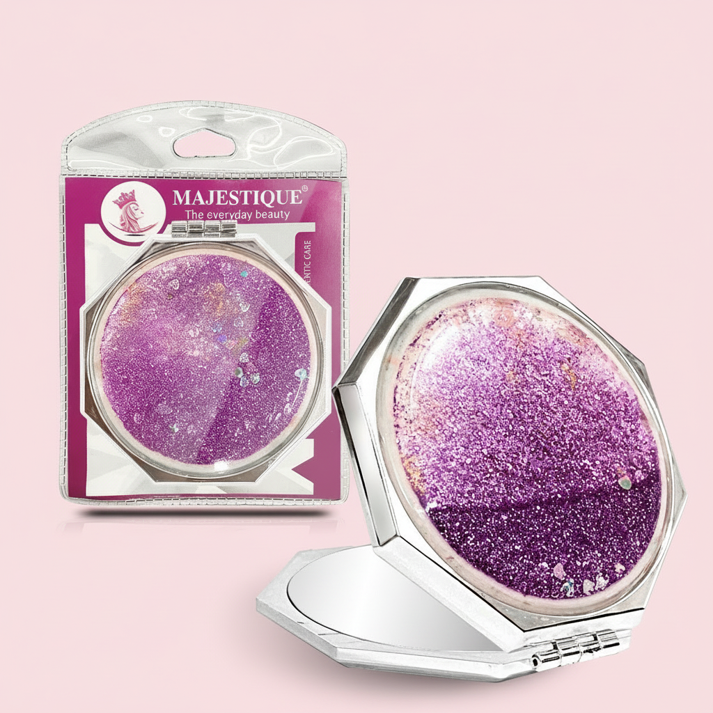 DUAL SIDE HEXAGLITTER POCKET MIRROR Multicolor FC99